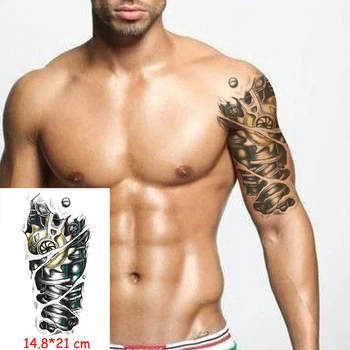 

Waterproof Temporary Tattoo Sticker robot machine tatoo Body Art Arm leg fake tattoos flash tatto Women/Men Hot Sale 14.8*21 cm