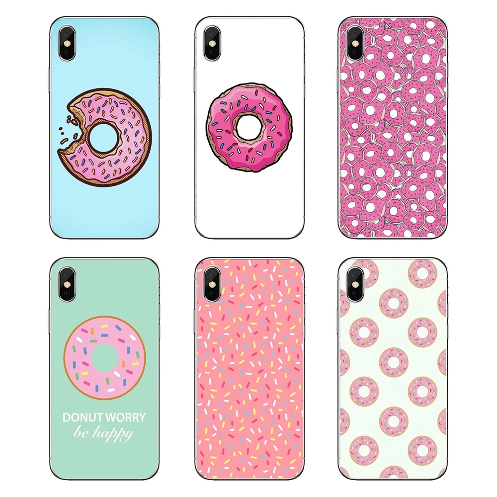 Мягкий чехол для задней крышки сахара кремово-розовой надписью Donut декоративная