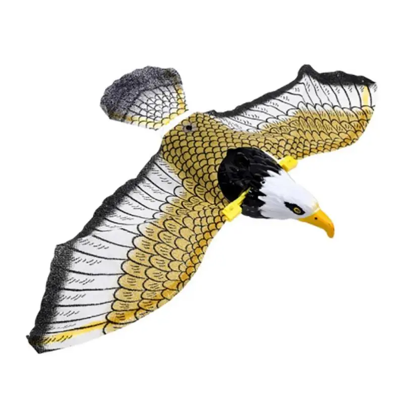 Repelente de aves colgante, águila voladora, espantapájaros, decoración de jardín, 2 baterías AA, portátil