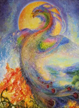 

JMINE Div 5D Phoenix River Moon Full Diamond Painting cross stitch kits art High Quality Cartoon 3D paint by diamonds