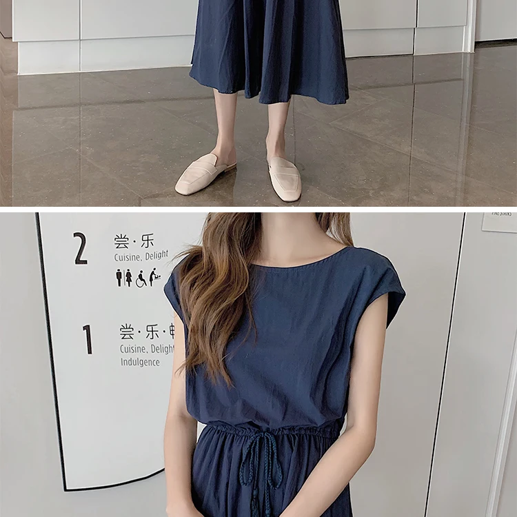 10 colors S-2XL Summer Women Dress Maxi Evening Female Vintage Dress Oversize Short Sleeve Beach Dresses Robe Vestido Cotton