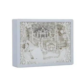 

3D Creative Papercut Light Box Night Lamp Paper Pattern Table Shadow Color Box Painting LED Desk Frame V8K5