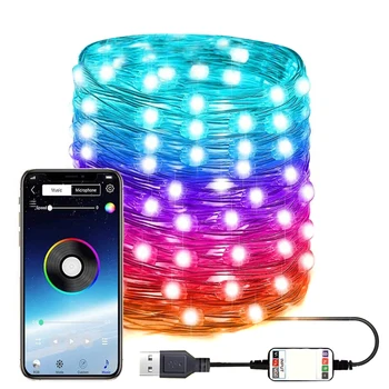 

Christmas String Light Christmas Tree Decor Lights LED String Lights App Remote Control Xmas Ornaments Party Holiday Lighting LB