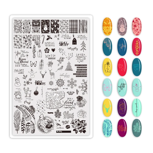 1PC**9.5X14.5cm Nail Art Stamping Plate 304 Stainless Steel Templates  Plates Image--Unique Design/Lace design nail Stamp Plate 70