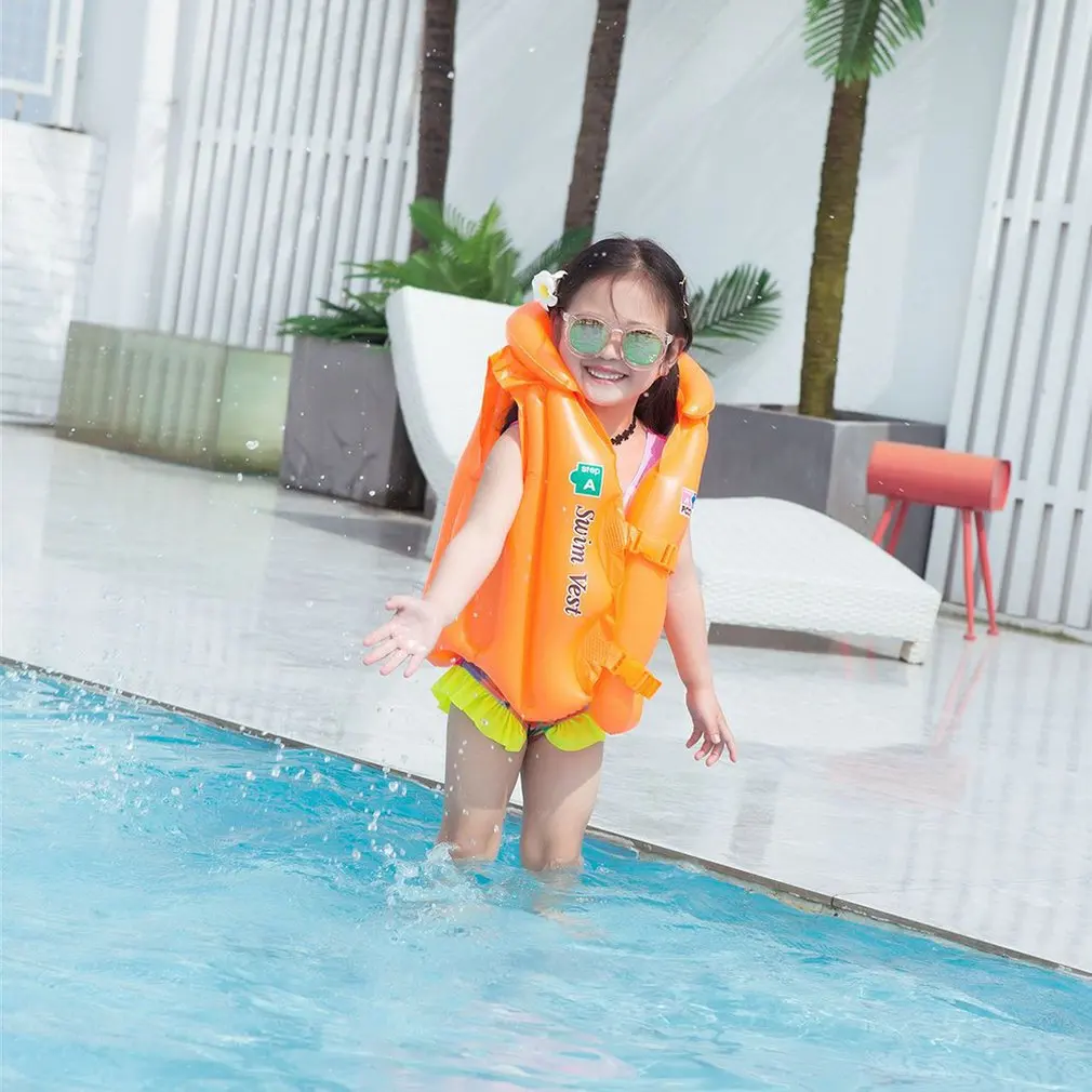 Надувной детский купальник повышающий тренировочный костюм жилет Плавающий надувной спасательный жилет