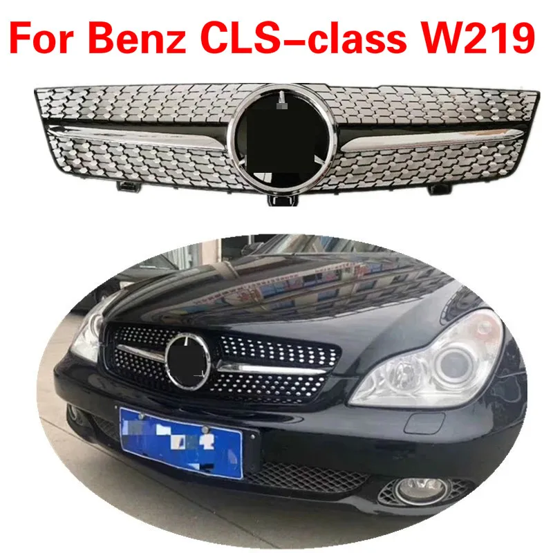 Алмазный Стиль Передняя решетка для Mercedes Benz CLS W219 2005 2010 автомобильный Стайлинг