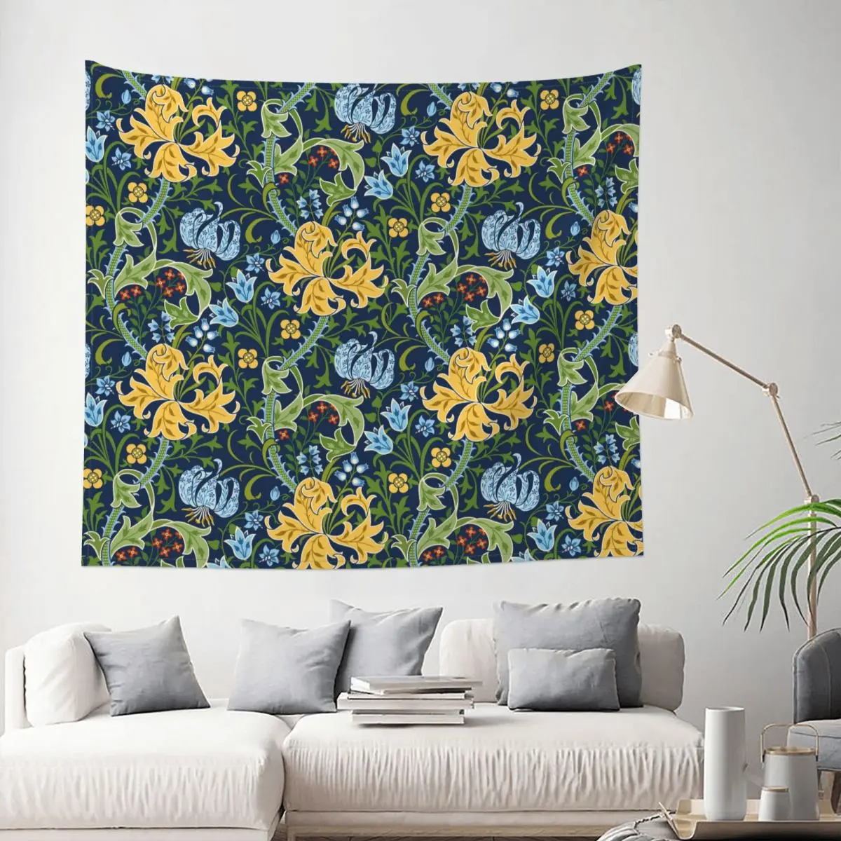 

William Morris Tapestry Wall Hanging Hippie Polyester Wall Tapestry Vintage Art Throw Rug Blanket Wall Decor Yoga Mat