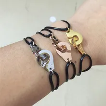 Французский дизайн, Черная веревка, браслет на запястье, Pulseira Masculina, регулируемый браслет с узлом, менотты для мужчин, пара, ювелирное изделие, подарок