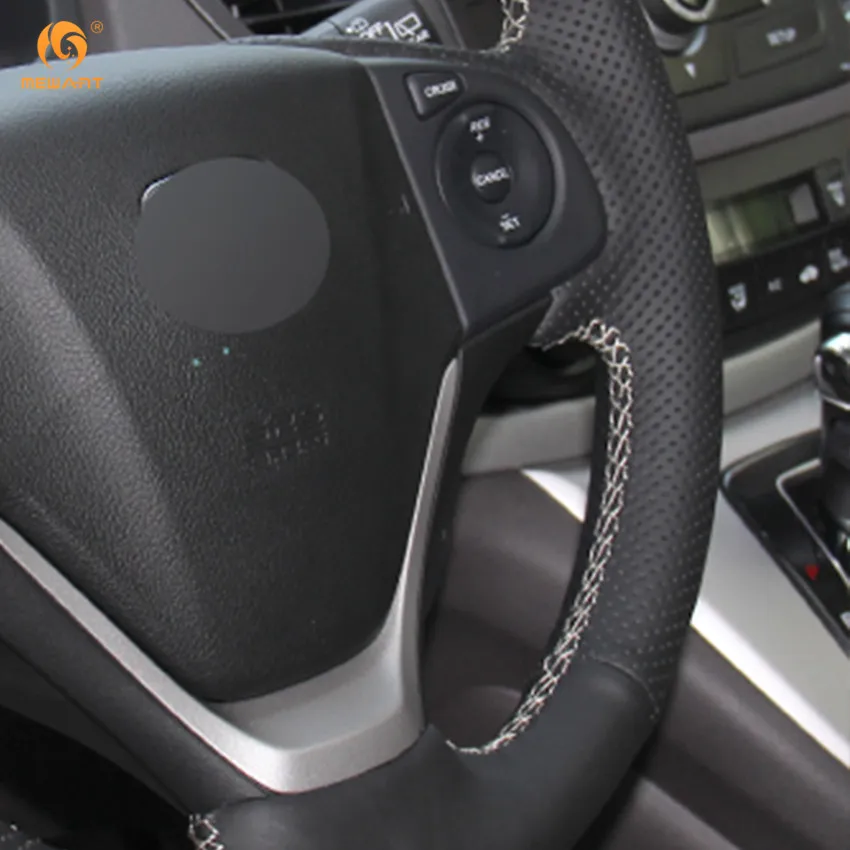 MEWANT черная оплетка рулевого колеса из натуральной кожи для Honda CRV CR V 2012 2013 2014