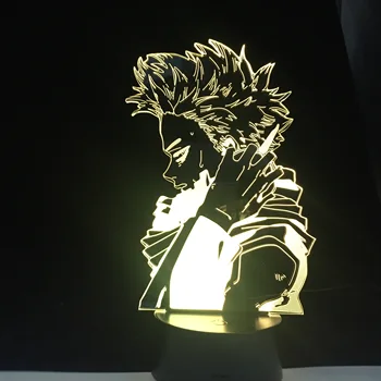 

HITOSHI SHINSO MY HERO ACADEMIA 3D ANIME Night lights Lampara Boku no Hero Academia Color Changing Table Lamp For Christmas Gift