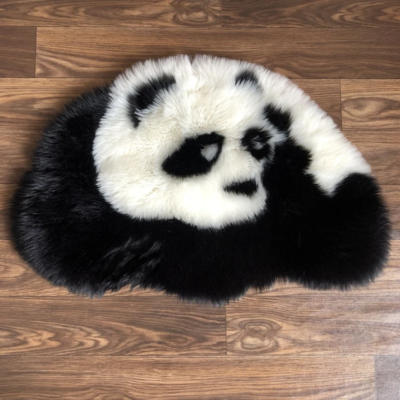 

Animal Panda Style Soft Rug Anti-Skid Mat Home Shaggy Carpet Area for Living Room Bedroom Bathroom Baby Lovely Panda Rug 80*54cm