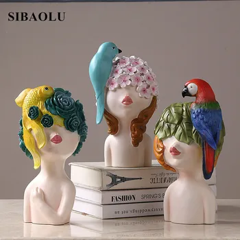 

Fashion Character Beauty Figurines Resin Crafts Wedding Gift Creative Home Decoration Accessories Modern Art Resin Decor Craft