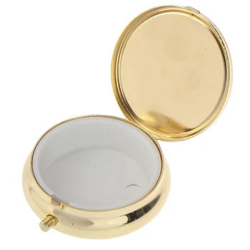 

1pcs Gold Pill boxes Medicine Organizer Container Medicine Case Pill Candy Box