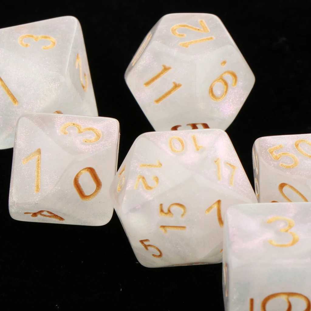 7Pc Multi-sided Dices Set D4-D20 MTG DND RPG Board Game Dice for D&D Roleplaying Party Casino Table Game Toy