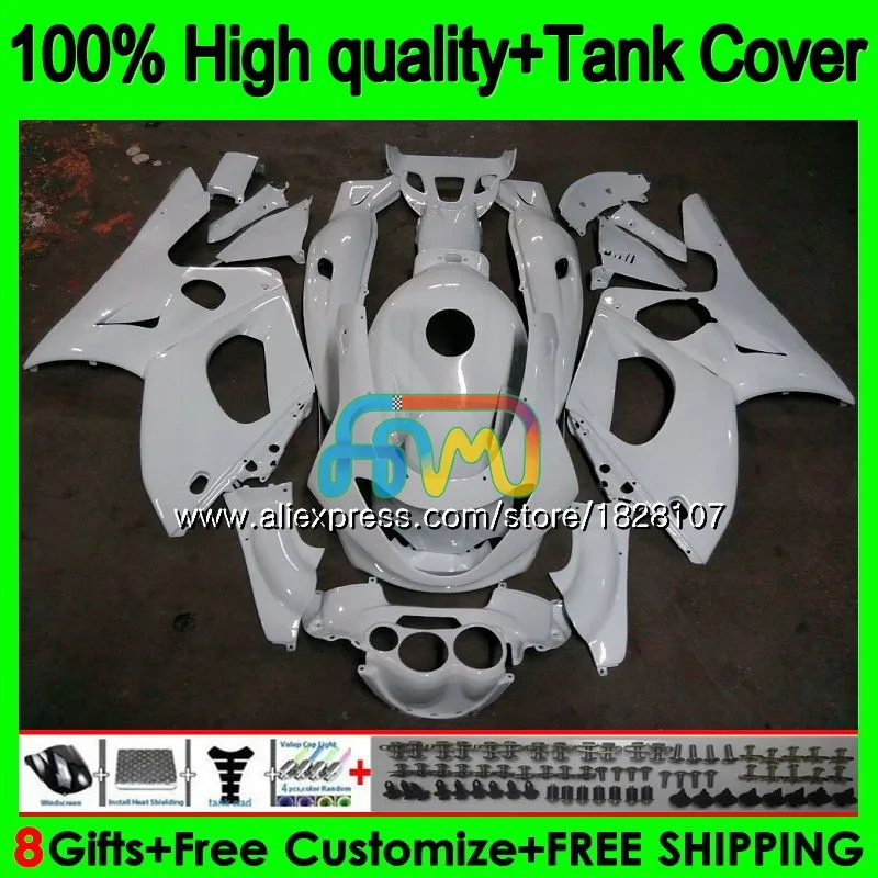 YZF-600R для YAMAHA YZF600R Все Белый Thundercat 96 97 98 1999 2000 2001 02 72BS. 143 YZF 600R 1996 1997 1998 99 00 01 обтекатель