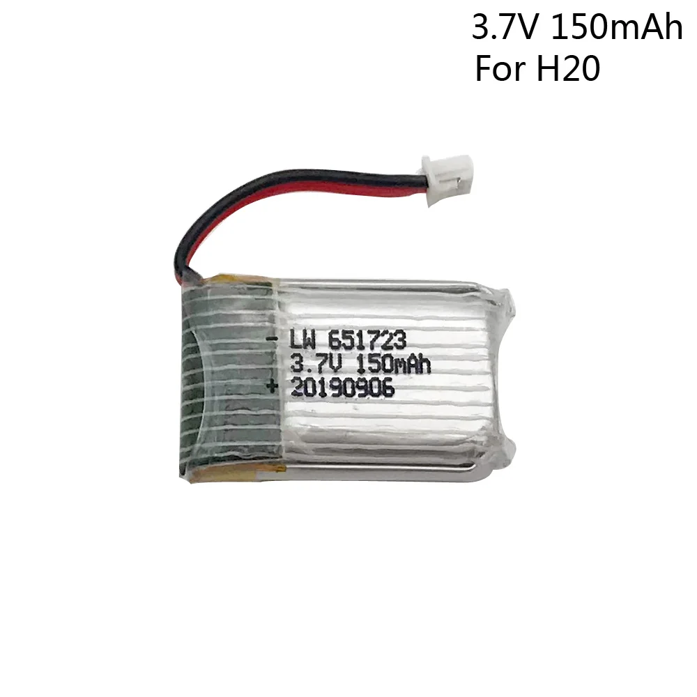 3.7V 150Mah Lipo Batteria Per H20 Rc Quadcopter Pezzi Di Ricambio 3.7V 1.25 Millimetri Plug Lipo Battery H20 Batteria Per I Giocattoli Di Rc