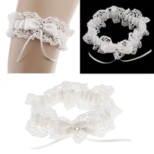 2 шт невесты на память Кружева цветочные стразы лук дамы подвязки вечерние принадлежности