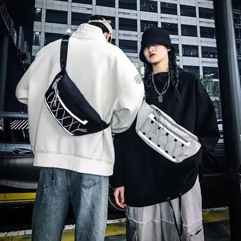 

Oxford Fanny Chest Pack Women Men Reflective Hip Hop Street Crossbody Shoulder Bag Unisex Fashion Zipper Waist Packs