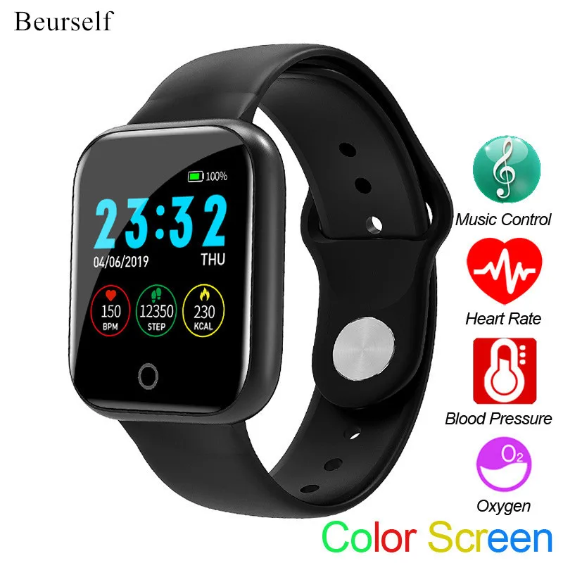 Smart Watch I5 Bluetooth Heart Rate Monitor Blood Pressure Bracelet Fitness Tracker Call SMS Music Band for Women Men | Электроника