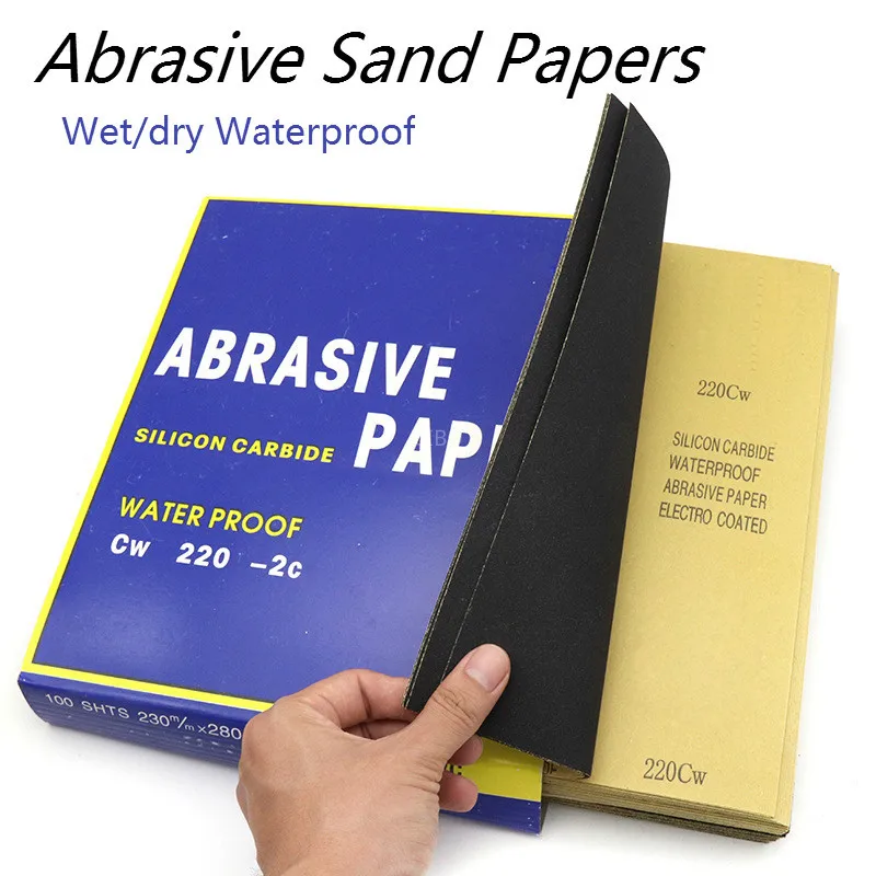 

20pcs Wet/dry Waterproof Abrasive Sand Papers Sanding Paper Sandpaper Sheet Polishing Grit 60-2000# Free Shipping