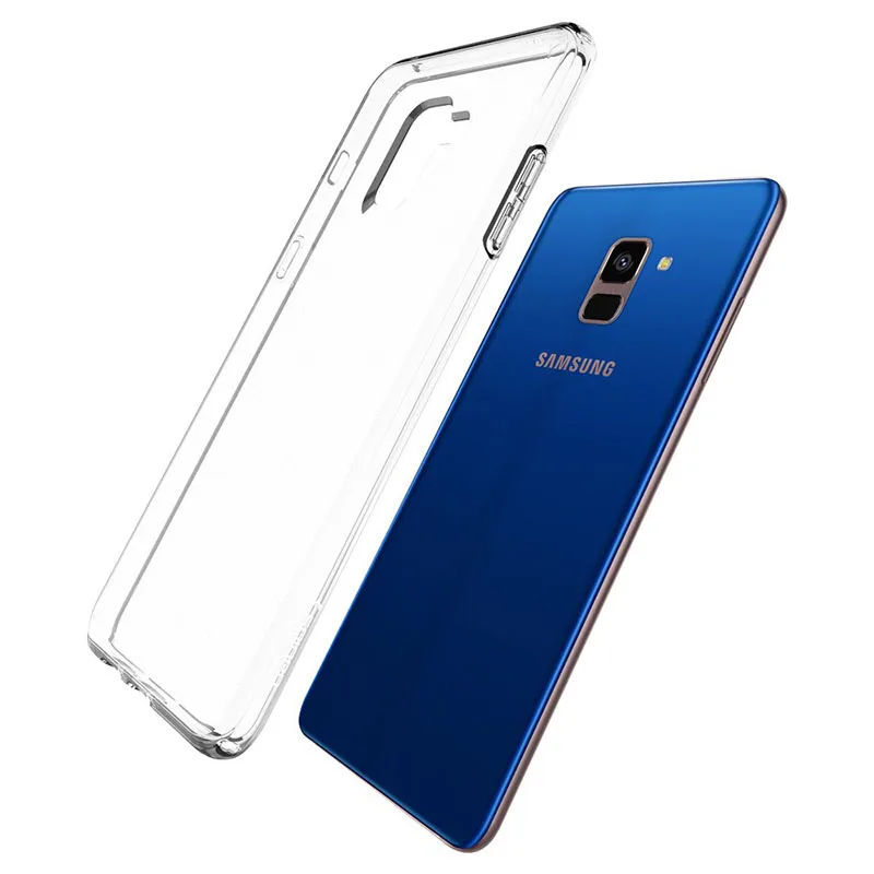 Прозрачный силиконовый чехол для Samsung Galaxy A8 + Plus 2018 Мягкий ТПУ телефона SM A530 A730