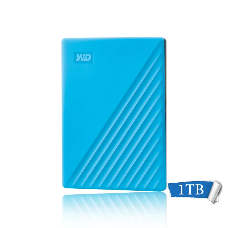 WD My Passport внешний жесткий диск USB 3,0 1 ТБ 2 ТБ 4 ТБ 5 ТБ Портативный зашифрованный корпус переносного жесткого диска высокоскоростной внешнее запоминающее устройство - Цвет: Blue 1TB