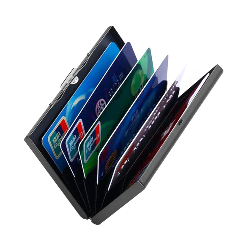 Anti-Scan RFID Metal Credit Card Holder Slim Bank Card Protection Holder For Renault Captur Duster Megane 2 3 Clio Logan