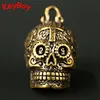 Halloween Skull Head Pendants Accessories Punk Man Vintage Brass Horror Face Keychain Charms Jewelry Car Key Rings Hanging Gifts ► Photo 1/6