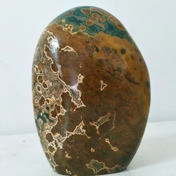 

A 2720g Natural sea jasper stone sea gem feng shui decoration beautiful home decoration desk display