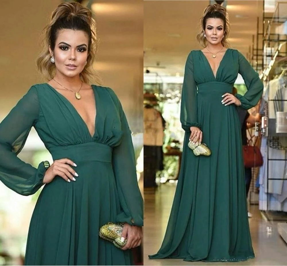 hunter green evening gowns