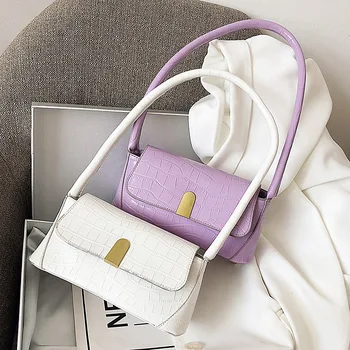 

Crocodile pattern ladies small square bag 2020 summer new fashion women's shoulder bag casual ladies underarm bag