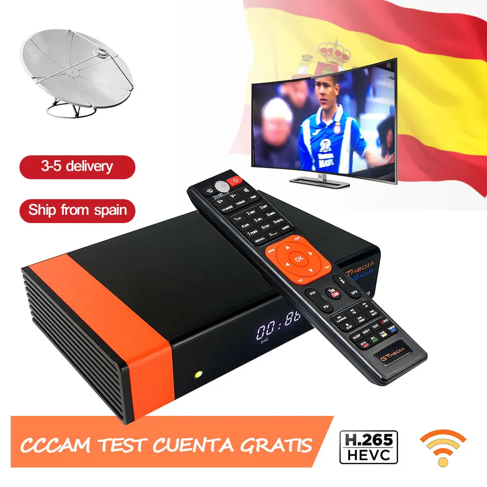 GTMEDIA V8 NOVA DVB-S2 спутниковый ТВ приемник Wi-Fi Поддержка H.265+ 1 год Испания Италия francccam 5 Cline такой же, как V9 Супер устройство