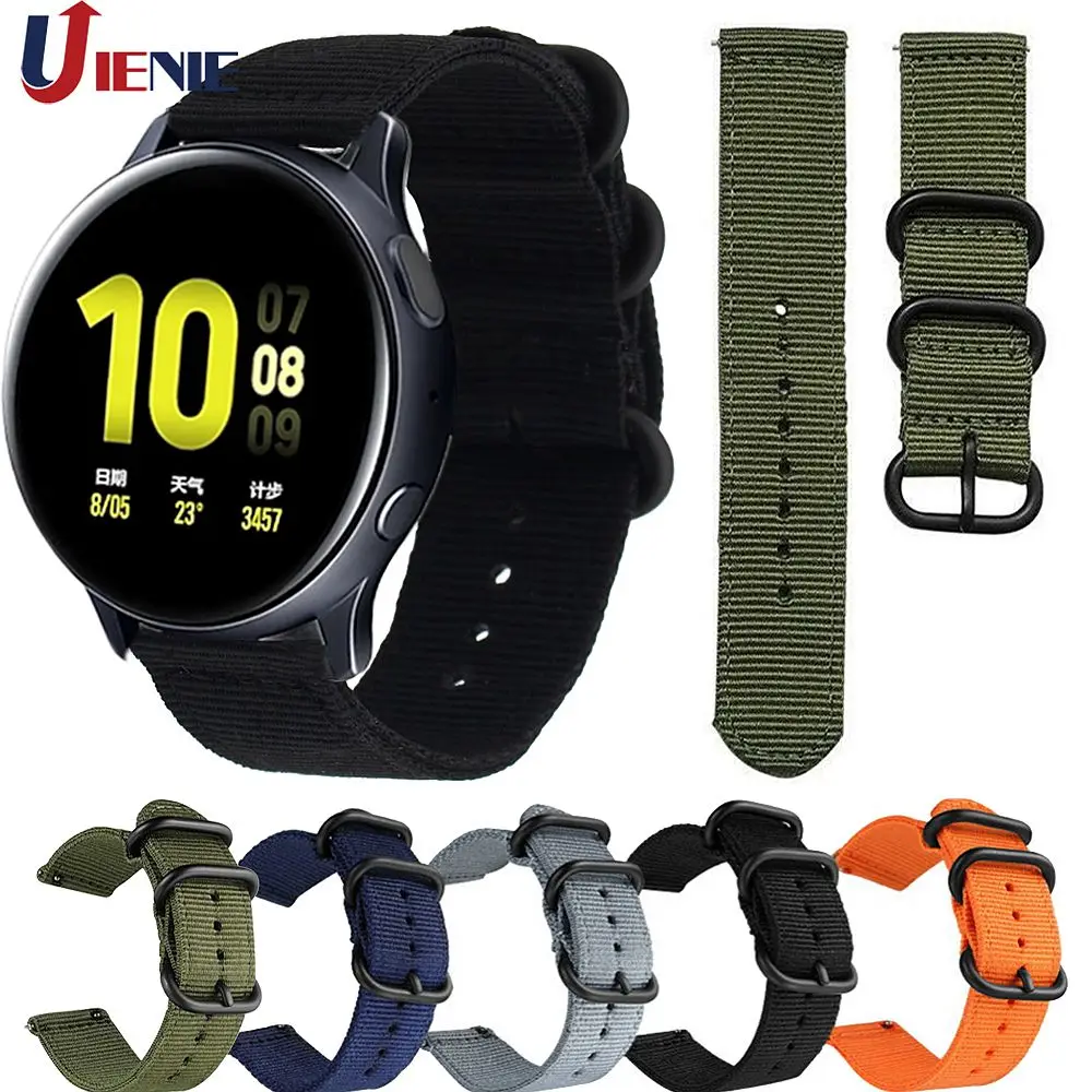 Ремешок нейлоновый для Samsung Galaxy Watch Active 2/ Gear S2/Sport/42 мм спортивный браслет