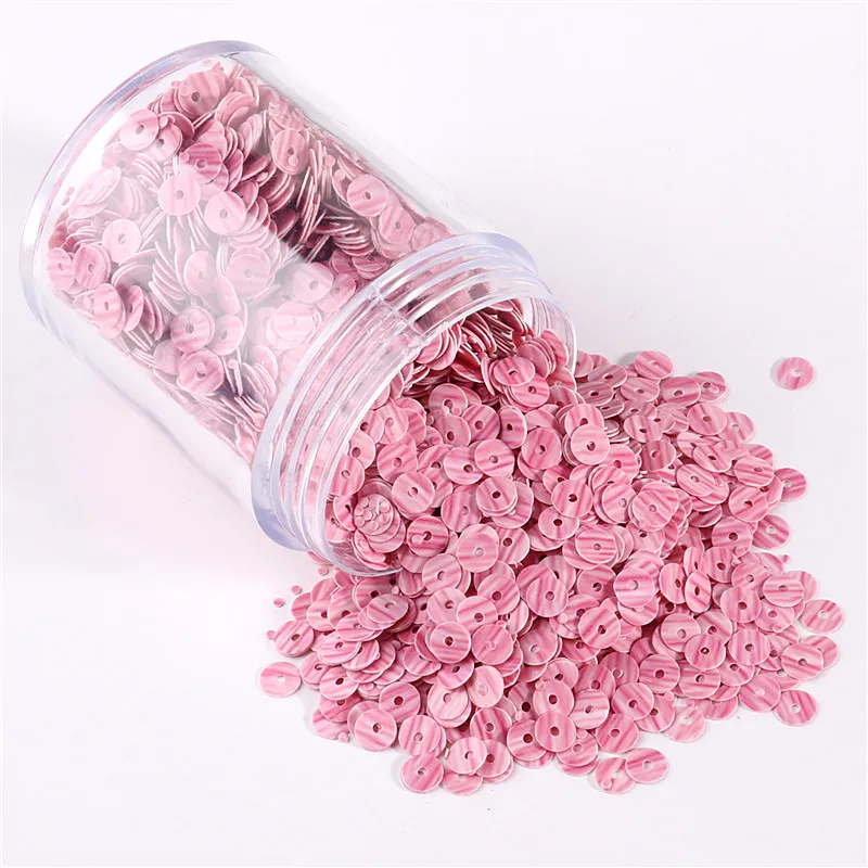 Tanio Popularność różowe cekiny dla rzemiosła 1 pudełko 4mm płaskie okrągłe cekiny sklep