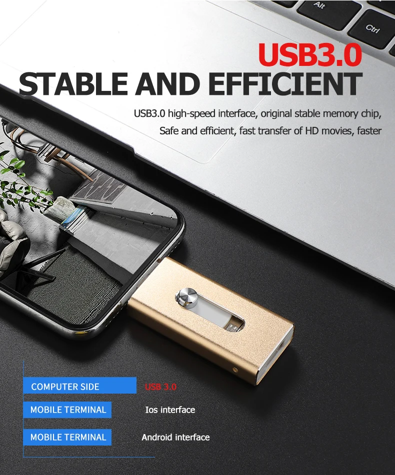 Флеш-накопитель USB 3,0 OTG Flash 128 Гб 64 ГБ 32 ГБ для iPhone 8/6/6s/7/ipad/Android смартфон высокоскоростная карта памяти