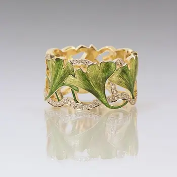

Silver Ring Women's International Creative-Epoxy Mixed Colors Butterfly Enamel Ring
