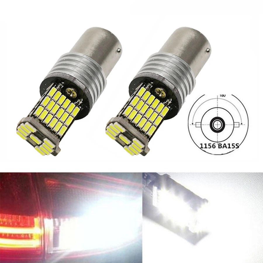 NHAUTP 2 шт. 1156 4014 45-SMD R10 BA15S P21W светодиодный автомобильные лампы Фары заднего хода