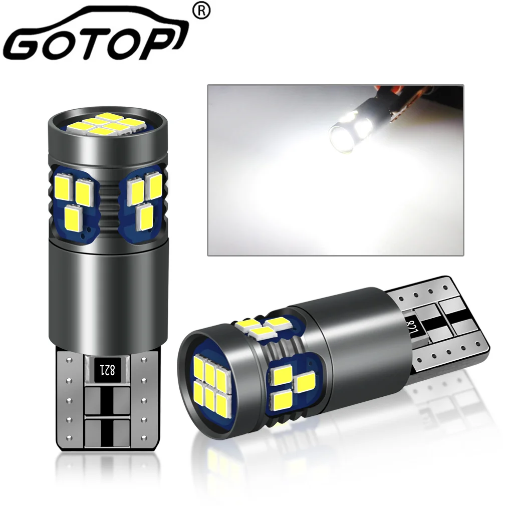 2 шт. W5W T10 Светодиодная лампа с can-bus 168 194 18SMD 3030 автомобильный Светильник лампы Авто автомобилей боковые габаритные светильник фонарь освещения номерного знака автомобиля для укладки волос