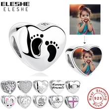 Rose Gold Heart Shape Beads fit Pandora Original Bracelet Big Hole Vintage Heart Charms European Original Beads Jewelry Making