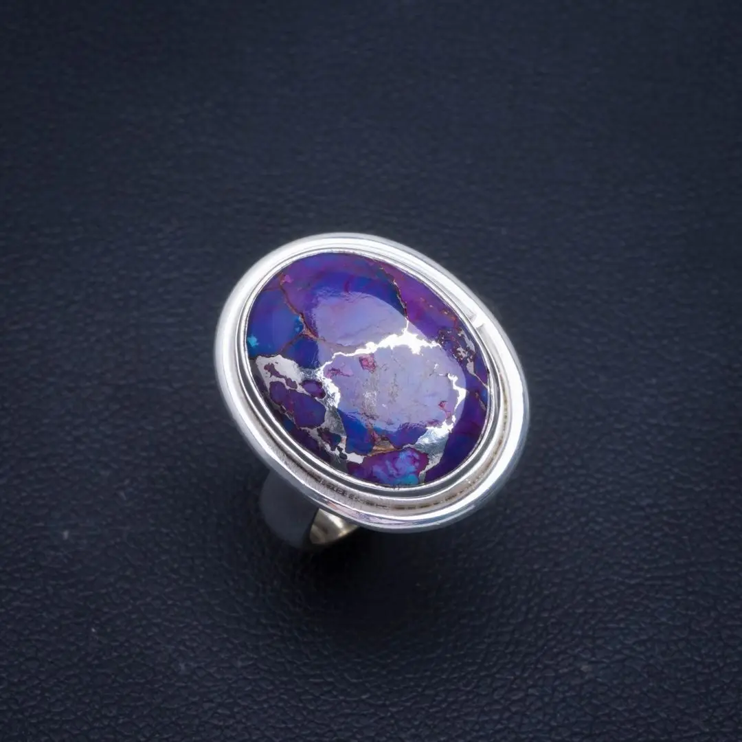 

Natural Turquoise Handmade Unique 925 Sterling Silver Ring 5.5 B1026