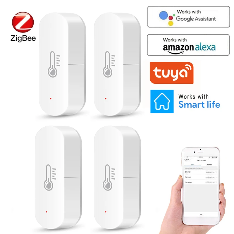 Tuya Zigbee Temperature Sensor Smart Air Humidity Environment Sensor
