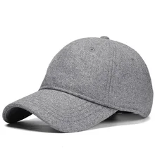 Большие мужские зимние шерстяные шапки большого размера с флисом, Мужские фетровые бейсболки большого размера s 55-60 см 60-65 см