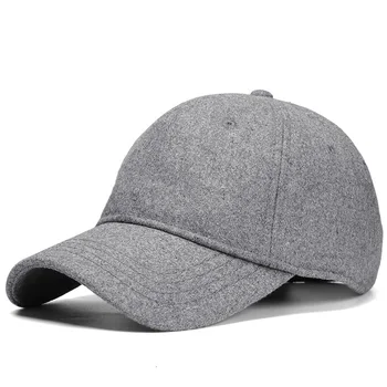 

Big Head Men Winter Large Size Wool Hats With Fleece Man Plus Sizes Felt Baseball Caps 55-60cm 60-65cm