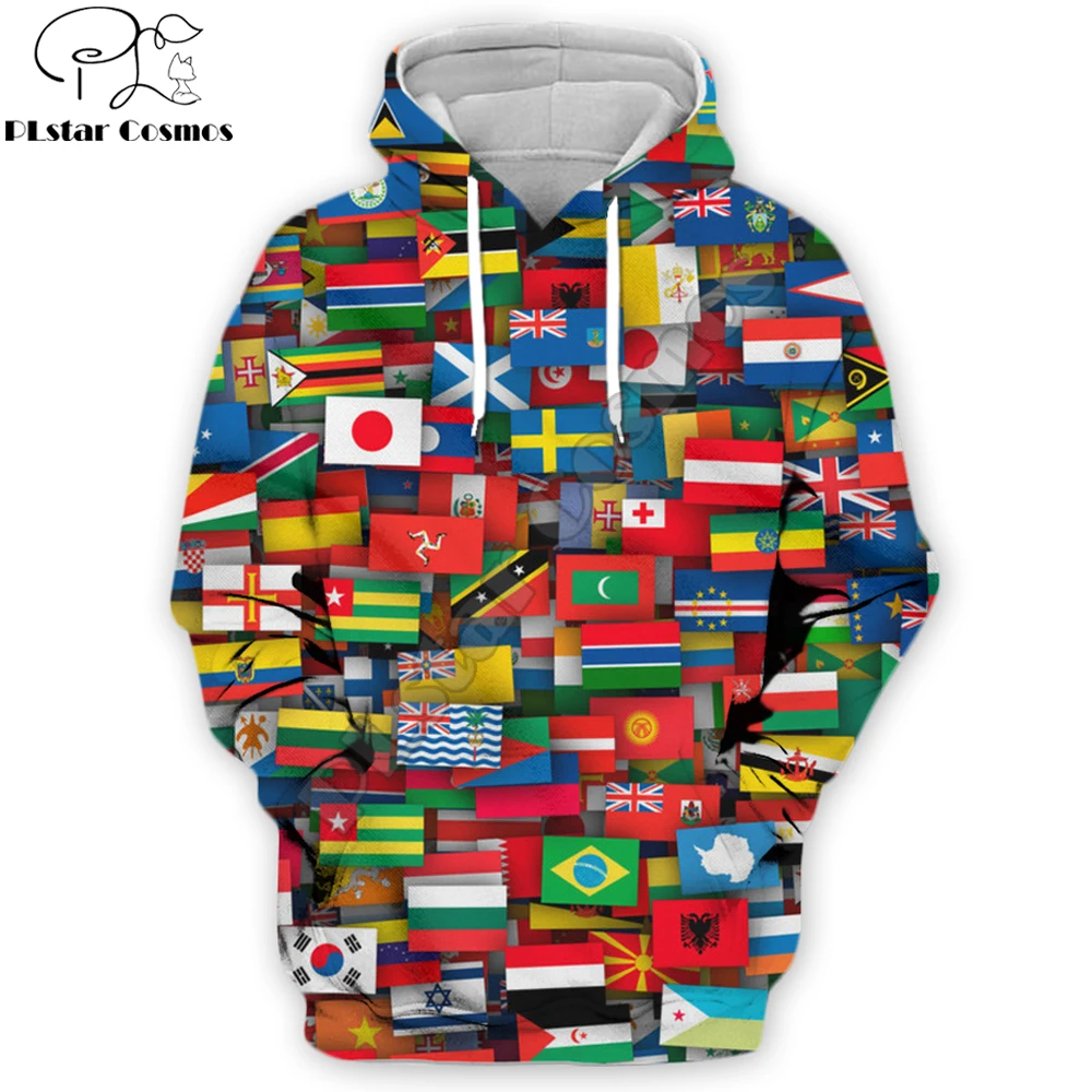 Flags of all countries of the world 3D Printed Men Hoodie Harajuku Fashion Sweatshirt Unisex Casual Pullover sudadera hombre