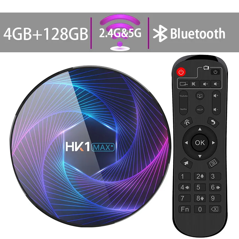 4G128G Transpeed Android 9,0 ТВ коробка Youtube Netflix, Wi-Fi, 2,4G и 5,8G 2 ГБ 4 ГБ 128 голосового помощника Google очень быстро set top tv BOX - Color: 4G128G