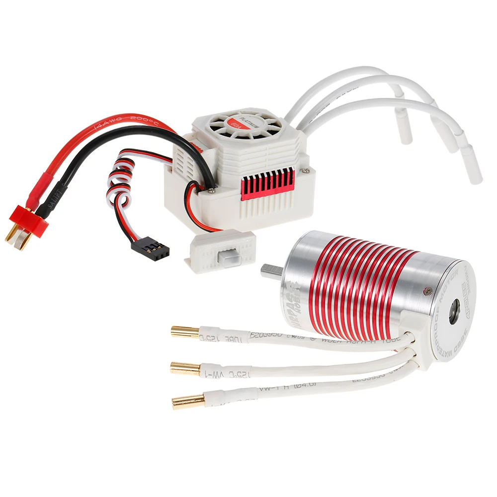 

SURPASS HOBBY Platinum Set 3660 3800KV Brushless Motor with 60A ESC Waterproof for 1/10 RC Car Truck Parts