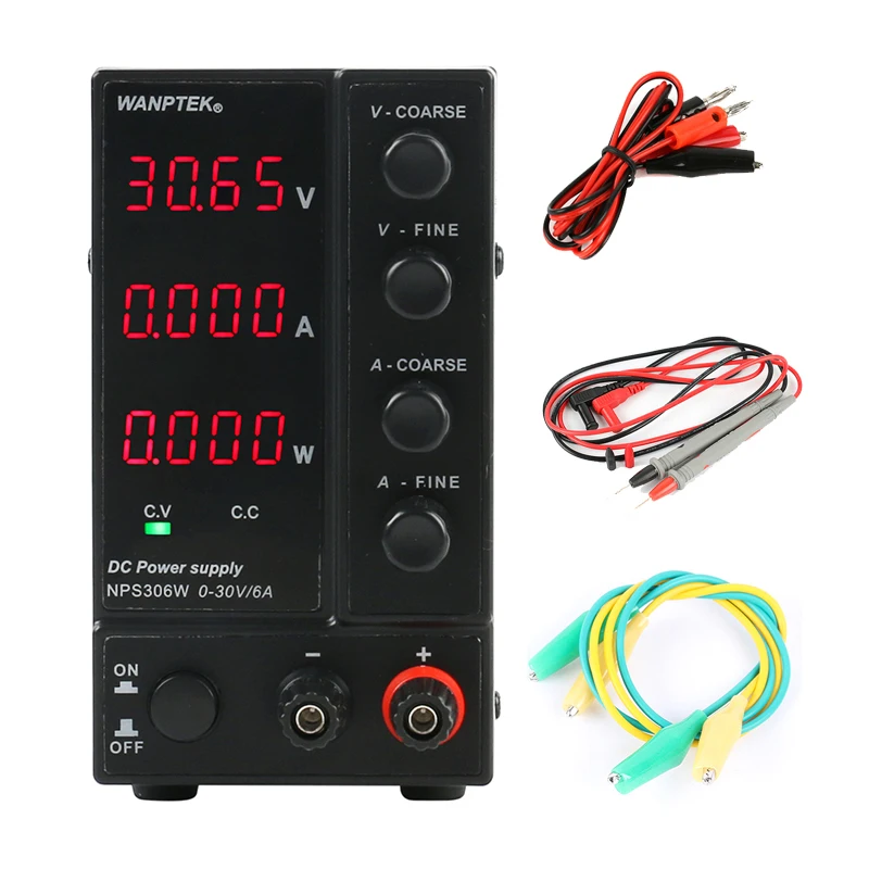 NPS306W 605 Вт 3010 Вт 1203 Вт мини Импульсный регулируемый источник питания постоянного тока дисплей питания 30 в 60 в 120 В 6A 10A 0,1 в 0.01A 0,01 Вт - Цвет: NPS306W 0.01V0.001A
