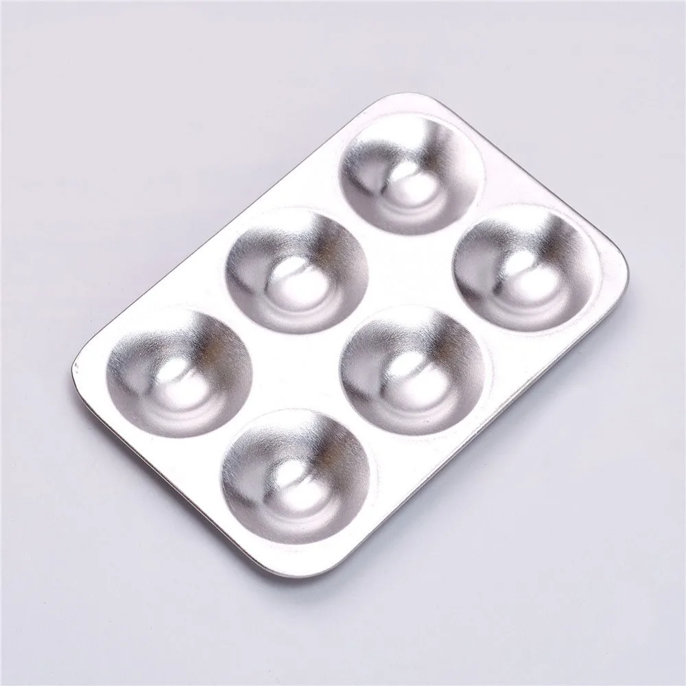 

Nail Art Color Aluminium Palette Makeup Nail Art Polish Mix Plate Foundation Eyeshadow Mixing Palette Painting Palette Tools 1PC