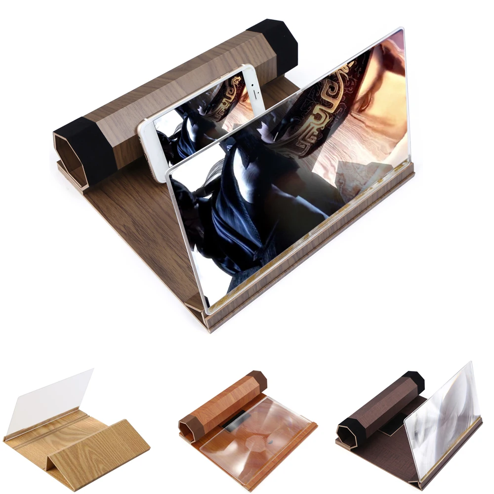 

Folding Phone Screen Magnifier 12Inch 3D Movie Video Magnifying Glass Eye Protector Stereoscopic Amplifier Glass Holder Mount