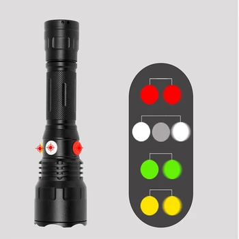 

XANES 4Colors Light 9Modes LED Flashlight Railway Signal Lamp Multifunctional Waterproof 18650/AAA Tail Magnet Torch Lantern